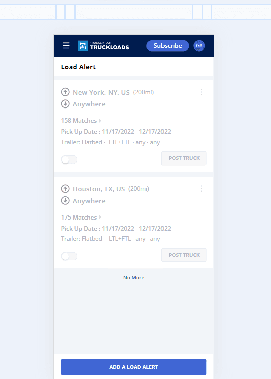 Carrier Portal preview